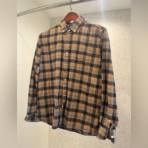 Peter Manning flannel style long-sleeve size 4x (like medium) yellow/black/white